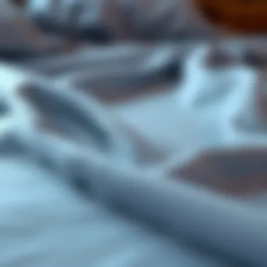 Close-up of microfiber fitted sheet texture