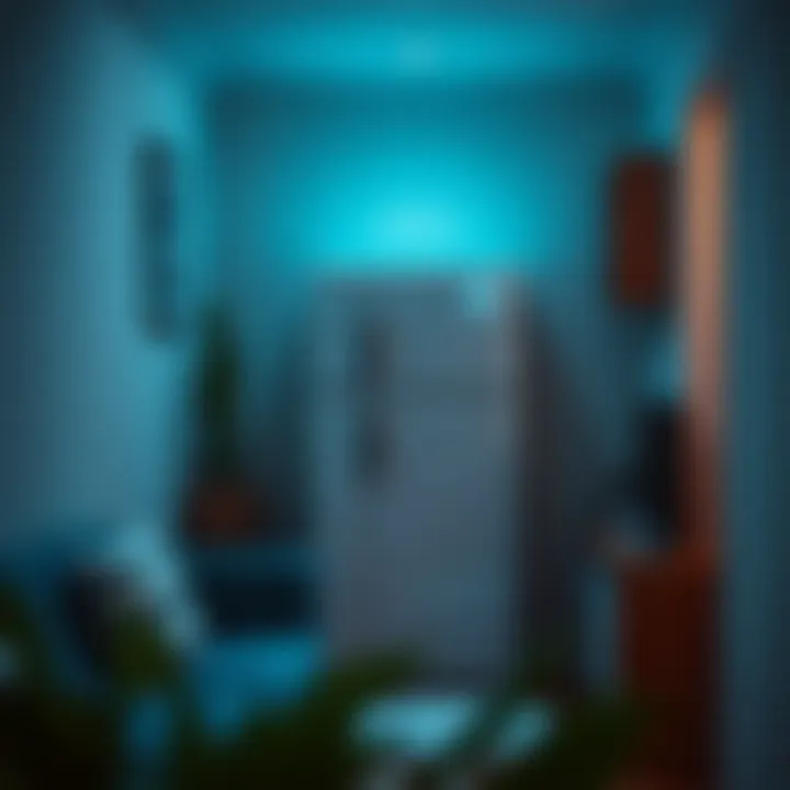 Compact Refrigerator in Tiny Apartment Compact refrigerator fitting perfectly in a tiny apartment