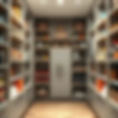 An organized deep pantry showcasing accessibility and efficiency