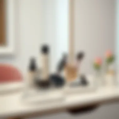 A luxurious marble makeup organizer blending style and functionality