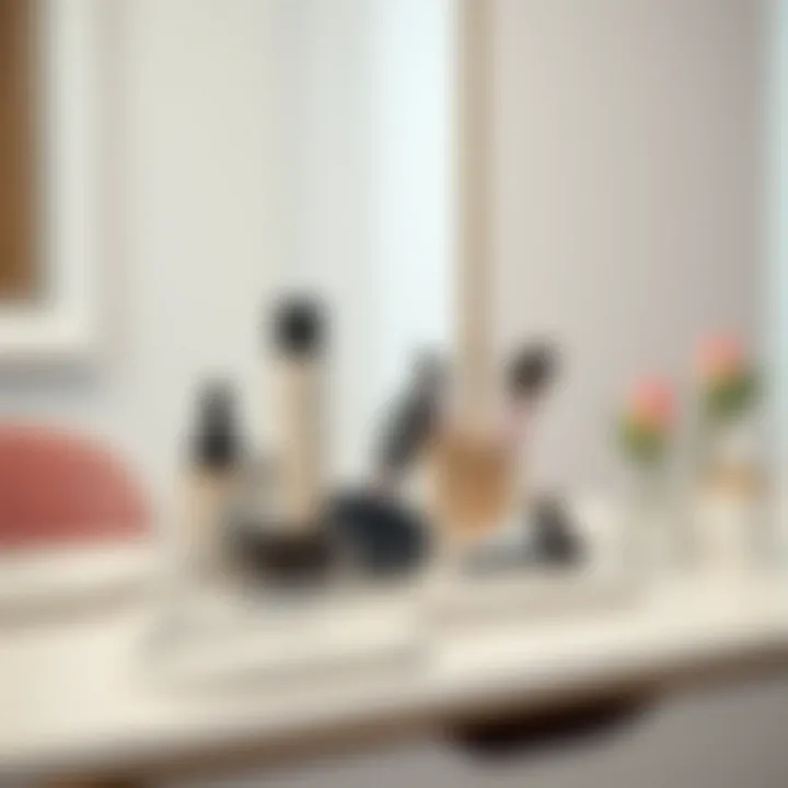 A luxurious marble makeup organizer blending style and functionality