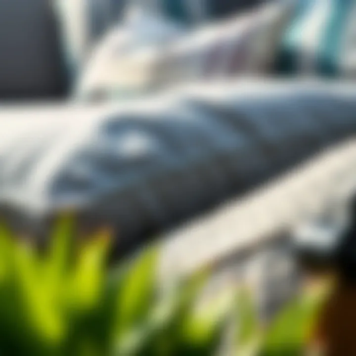 Close-up of various outdoor fabric textures