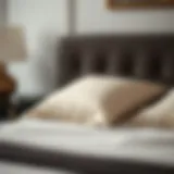 Elegant pillow top cover showcasing luxurious texture