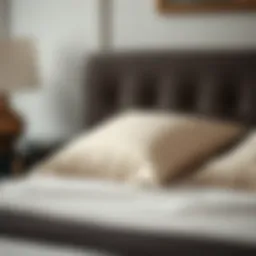 Elegant pillow top cover showcasing luxurious texture