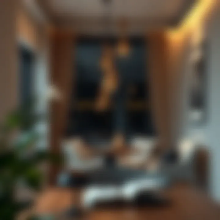 Possini pendant light enhancing a cozy reading nook.