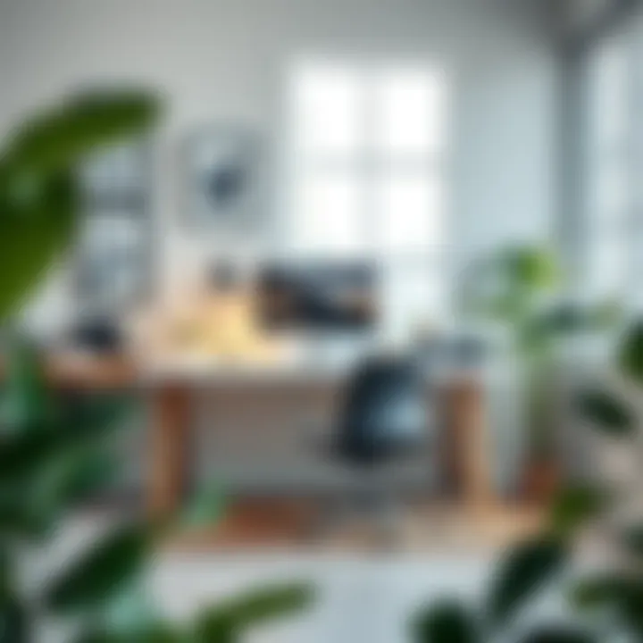 Stylish 4 ft computer table in a minimalist workspace