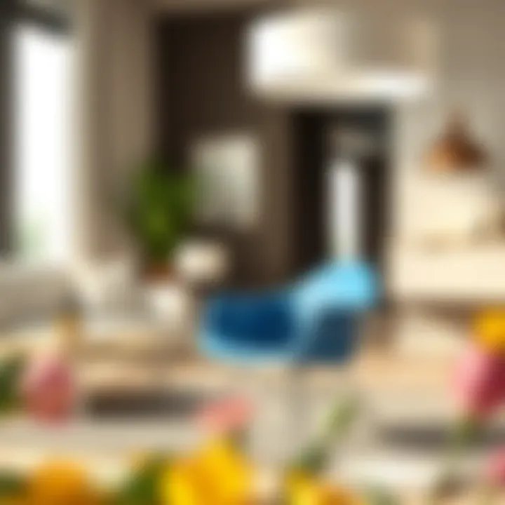 Elegant PVC chair in a modern living room setting