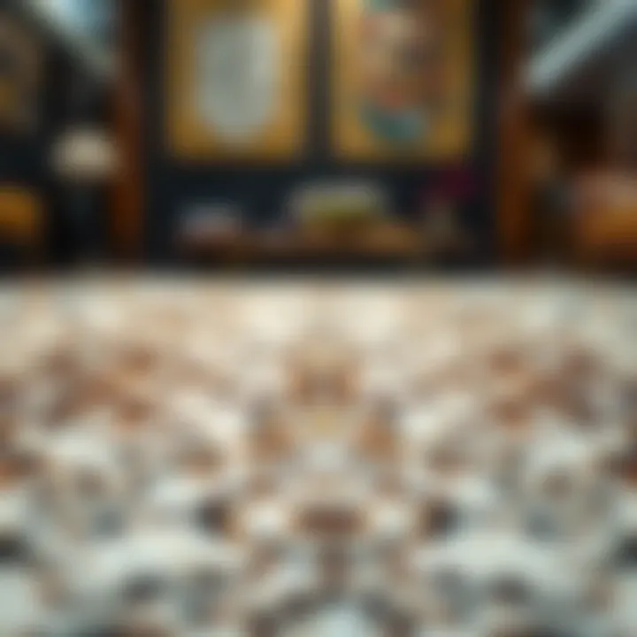 Luxurious animal rug showcasing intricate patterns and textures