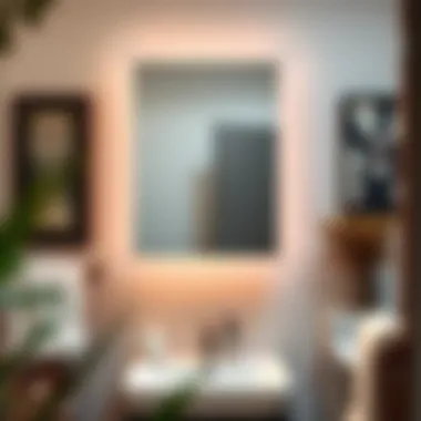 Functional rectangular medicine cabinet in a compact bathroom space