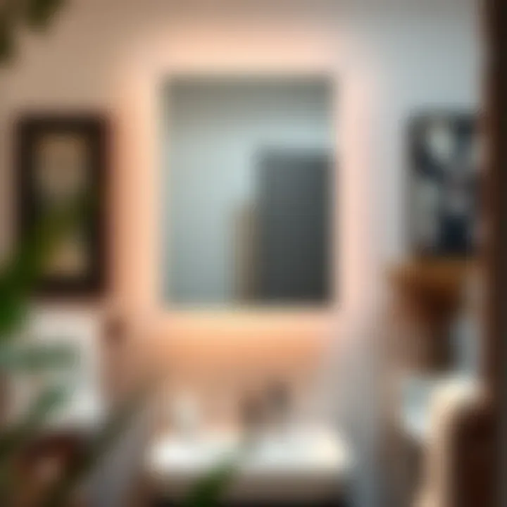 Functional rectangular medicine cabinet in a compact bathroom space