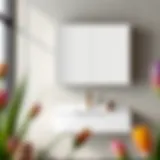 Elegant rectangular medicine cabinet with a minimalist design