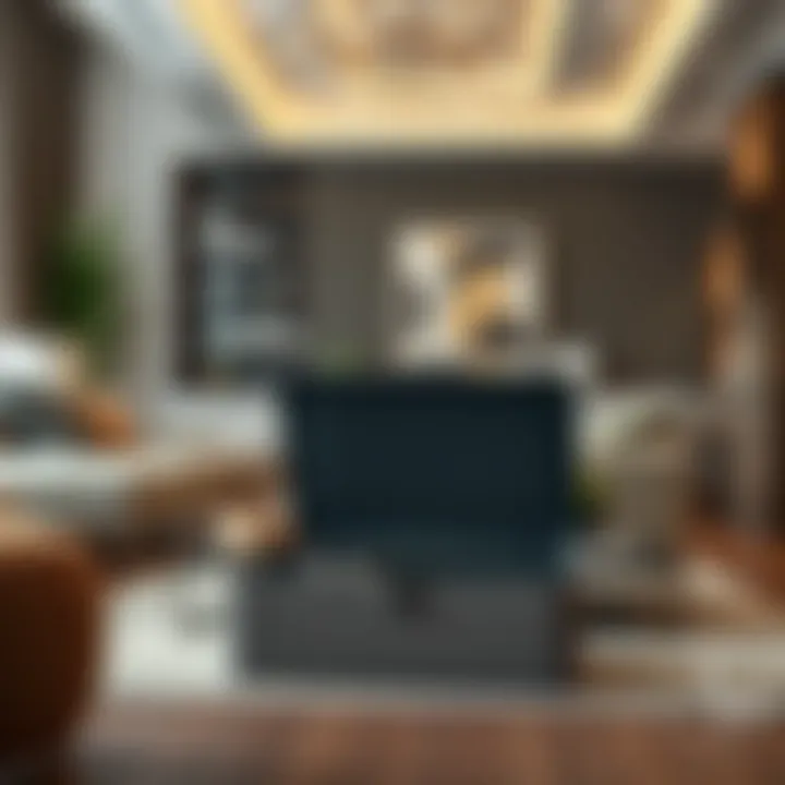 Shoe Box Storage in Contemporary Design Stylish shoe box storage container in a modern living room setting