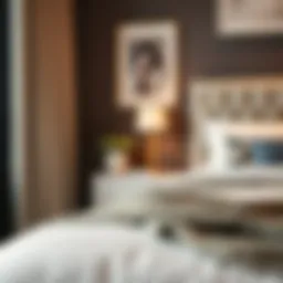 Elegant short nightstand in a chic bedroom