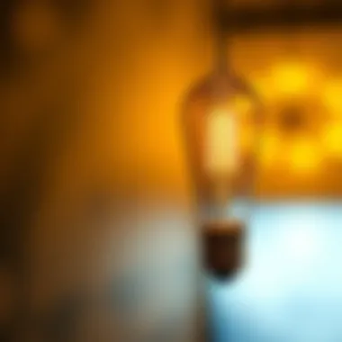 Close-up view of a small dimmable LED light bulb showcasing its sleek design and features.