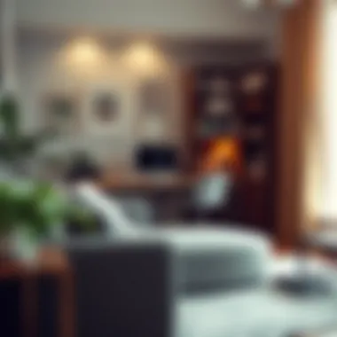 Work and Relax in Harmony Sofa bed table integrated into a cozy home office