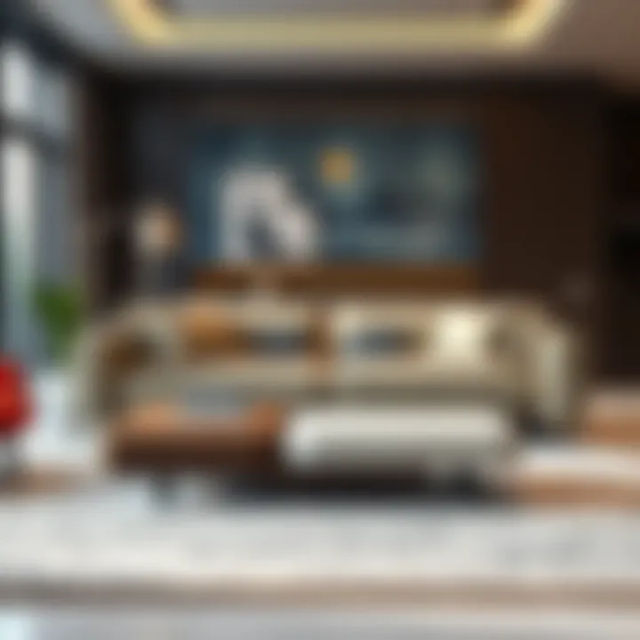 Sleek Design in Modern Spaces Modern sofa bed table in a stylish living room setting