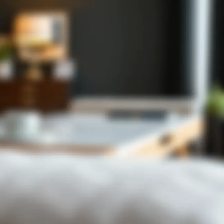 Functionality at its Best Close-up of a sofa bed table showcasing its multifunctionality