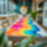 Vibrant Spill Mat Enhancing Dining Aesthetics Colorful spill mat designed for high chairs