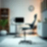 Elegant standing computer chair in a modern workspace