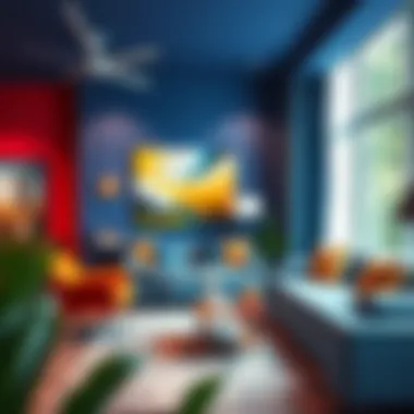 Color theory application in modern interior design