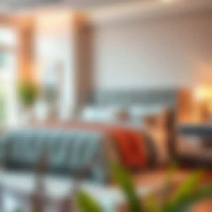 Stylish bedroom featuring Big Lots bedding