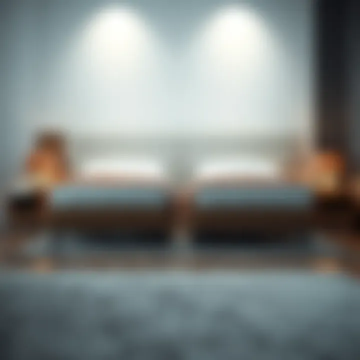 Stylish twin bed incorporating innovative design elements