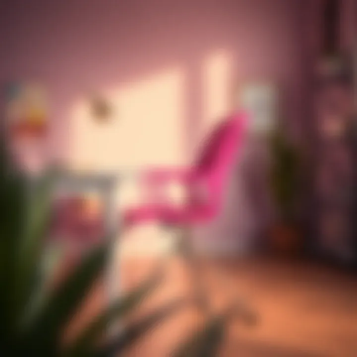 The Aesthetic and Functional Value of a Bright Pink Desk Chair Summary