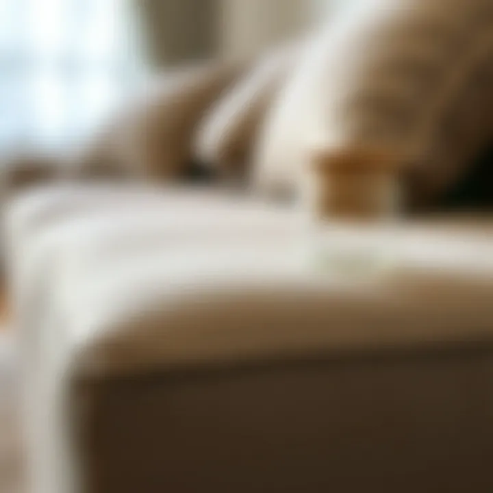 Close-up view of high-quality fabric used in sofa beds