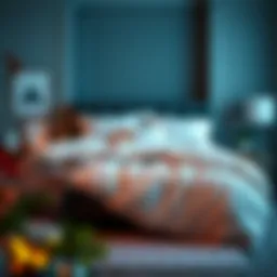 Luxurious fluffy cooling duvet displayed on a stylish bed