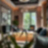 Modern compact dining table in a chic living space