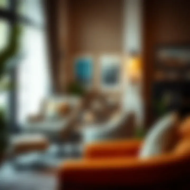 Cozy and stylish upholstered chairs in a decor setting