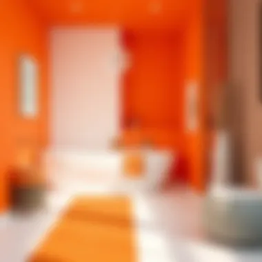 Color psychology of orange in bathroom decor