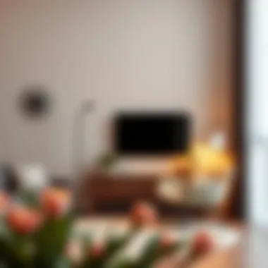 Stylish floor lamp complementing minimalist decor