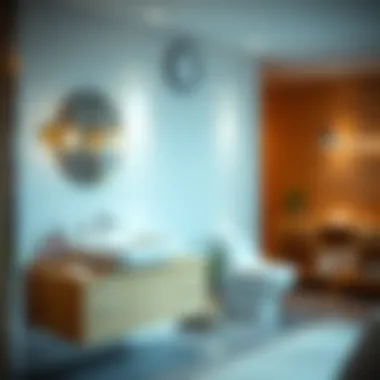 Trendy bathroom light fixtures reflecting current design trends and innovations.