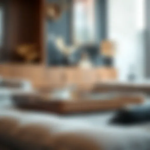 Elegant wooden TV tray with a lip showcasing its versatility in home decor