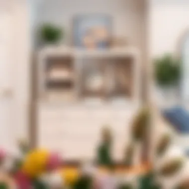 Stylish white chest dresser showcasing interior organization