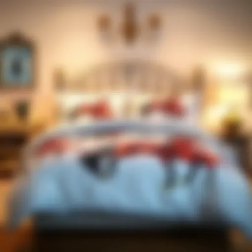 Elegant Twin Horse Comforter Set Display Elegant twin horse comforter set displayed on a bed