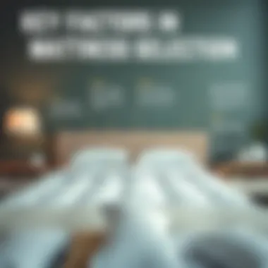 Infographic highlighting mattress selection criteria