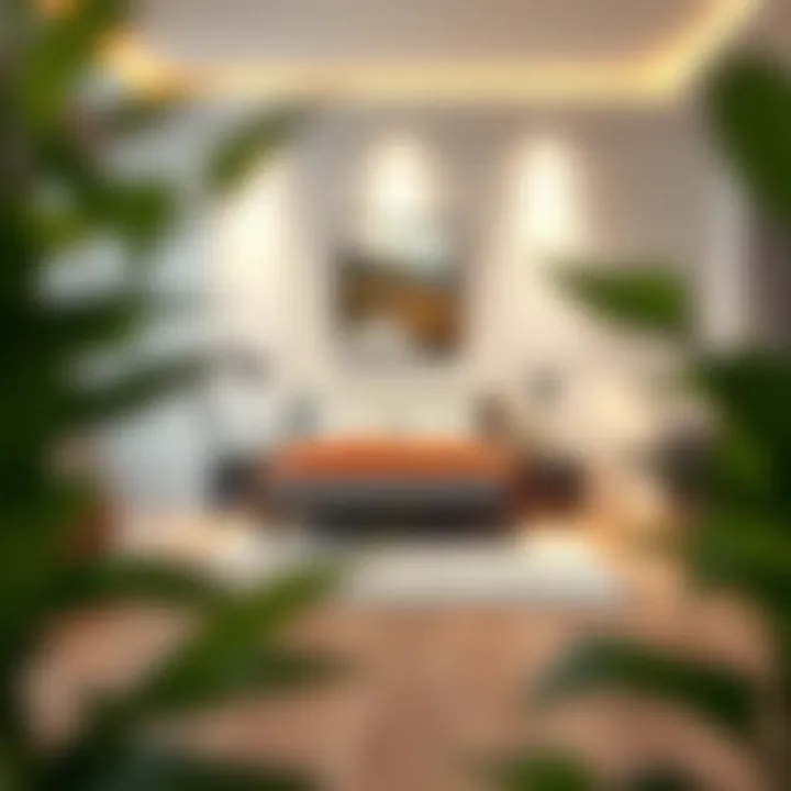 Visual representation of bedroom layout with bed dimensions