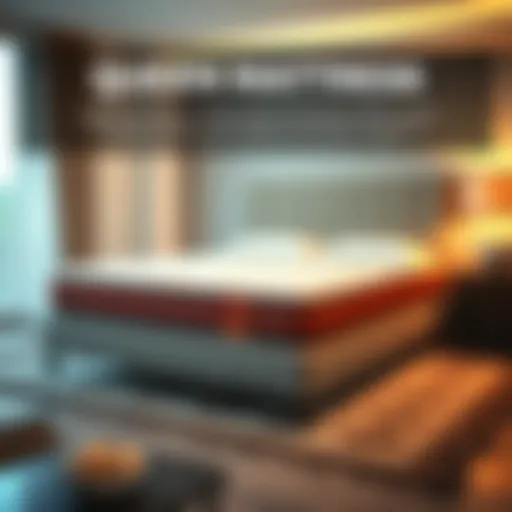 Visual representation of queen mattress dimensions