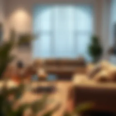 A beautifully styled living space featuring a sleeper sofa.