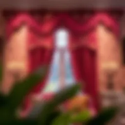 Elegant fabric valance showcasing intricate patterns