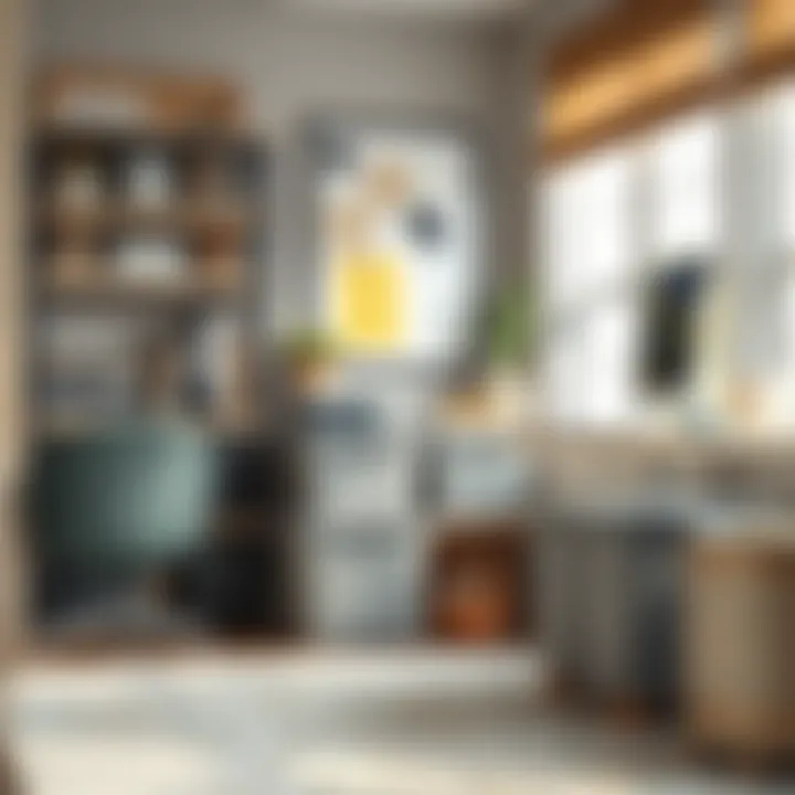 Versatile storage bins in a home office