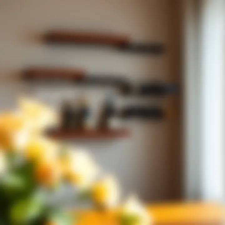 Innovative Wine Glass Rack Arrangement Creative wall arrangement featuring multiple wine glass racks