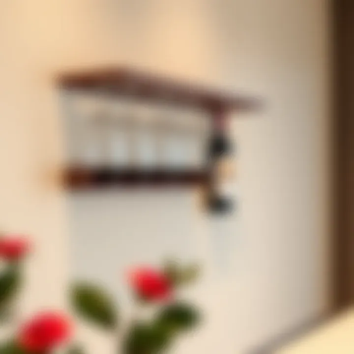 Sleek Modern Wine Glass Rack Elegant wall-mounted wine glass rack with modern design