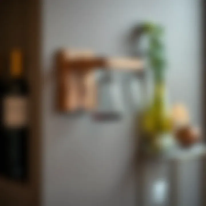 Charming Rustic Wine Glass Holder Rustic wooden wall-mounted wine glass storage solution