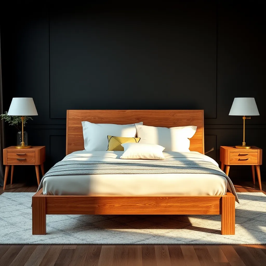 Lacking Frame The Charm of Wooden Bed Frames Lacking Headboards
